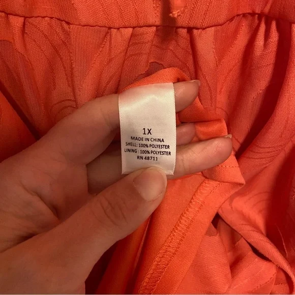 Ophelia Roe Women’s Tunic Blouse Size 2X Boho Flowy Peasant Tiered - Picture 5 of 12